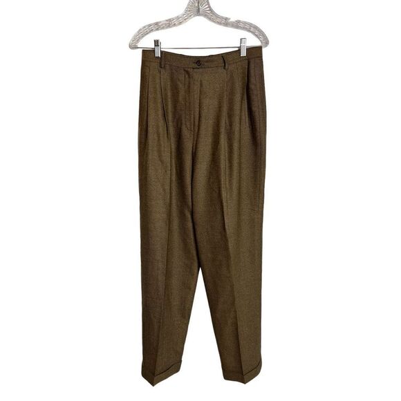 Polo Ralf Lauren wool and cashmere high waisted pleated pants sz 10 - Picture 1 of 9